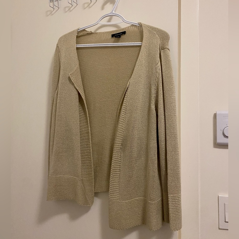3/$20 made in canada alison sherri taupe thin cardigan